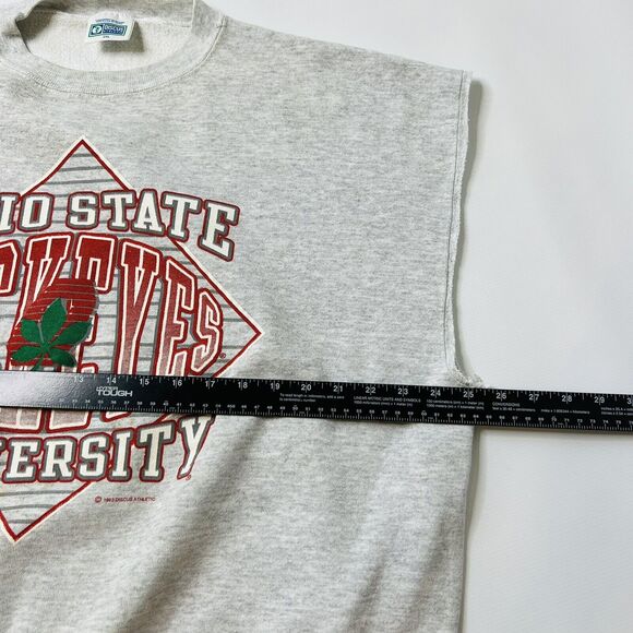 Vintage Ohio State Buckeyes Discus Athletic 90s Crewneck Muscle Sweatshirt 2XL - Picture 9 of 10